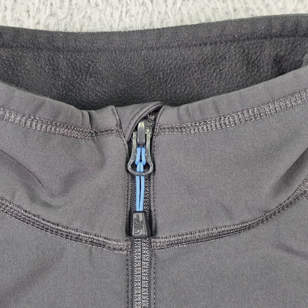 The North Face Pullover Mens Large Gray Quarter Zip Stretch Fleece Lined Outdoor